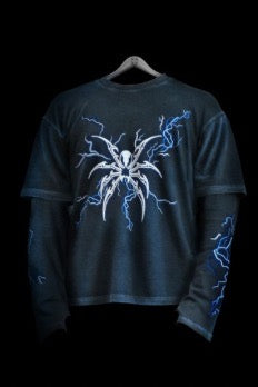 Acid spider double sleeve tee