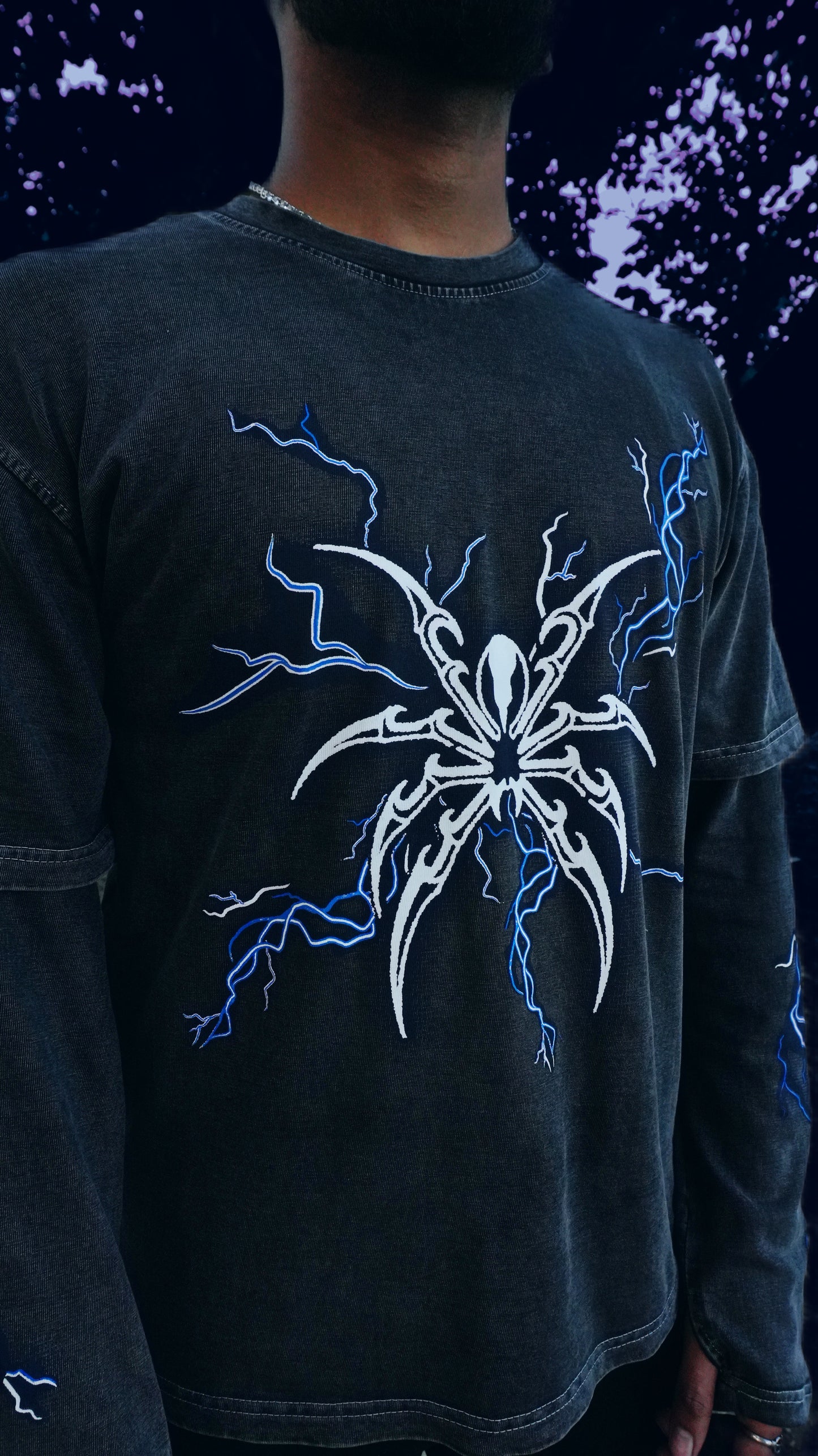 Acid spider double sleeve tee