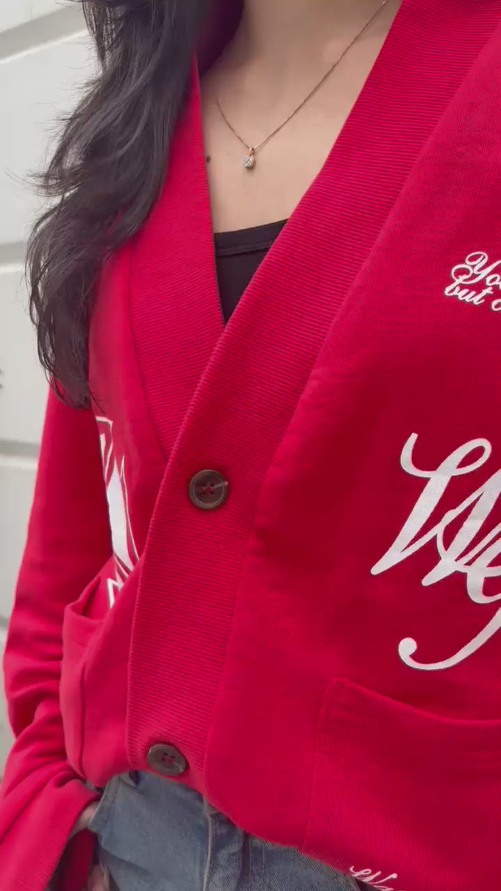 RED DREAMS CARDIGAN