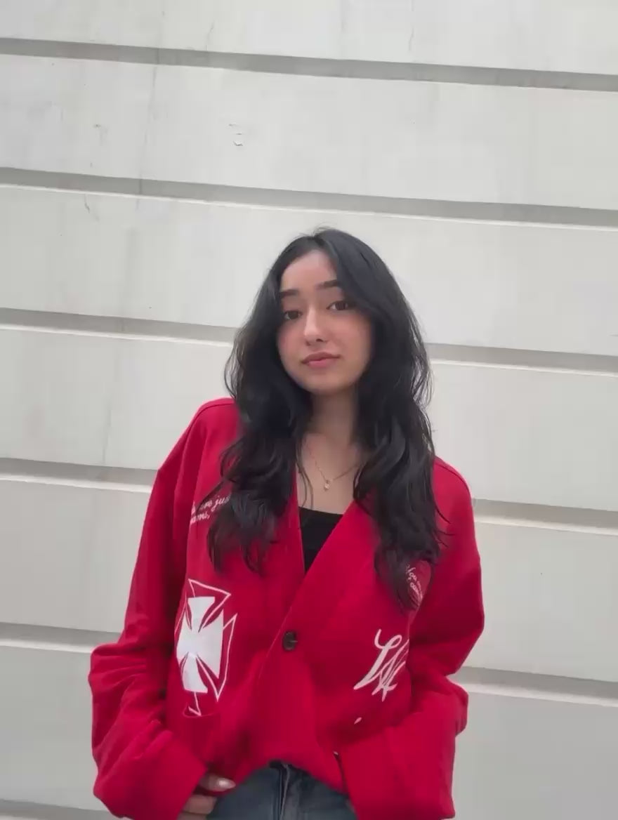 RED DREAMS CARDIGAN